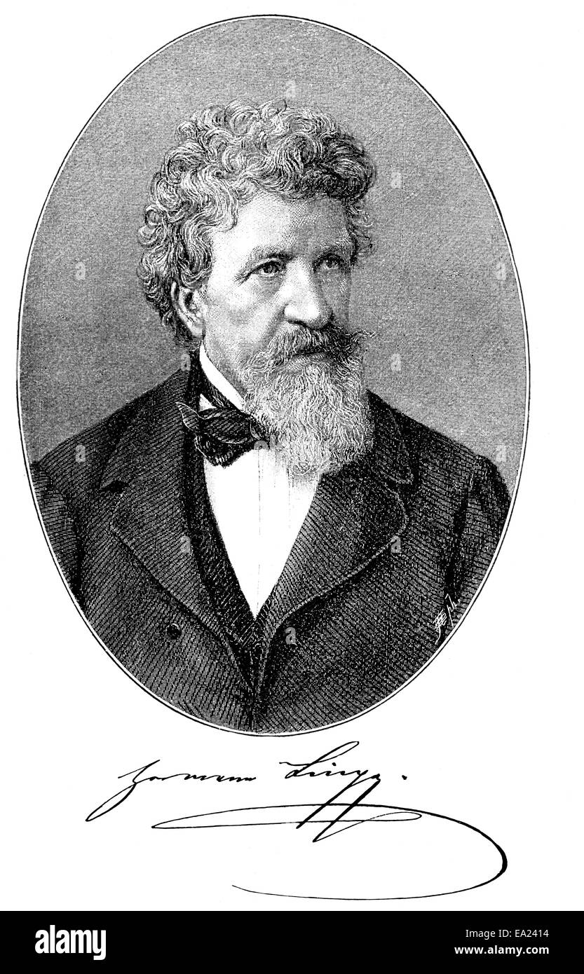 Hermann von Lingg, 1820 - 1905, el poeta alemán, Portait von Hermann von Lingg, 1820 - 1905, ein deutscher Dichter Foto de stock