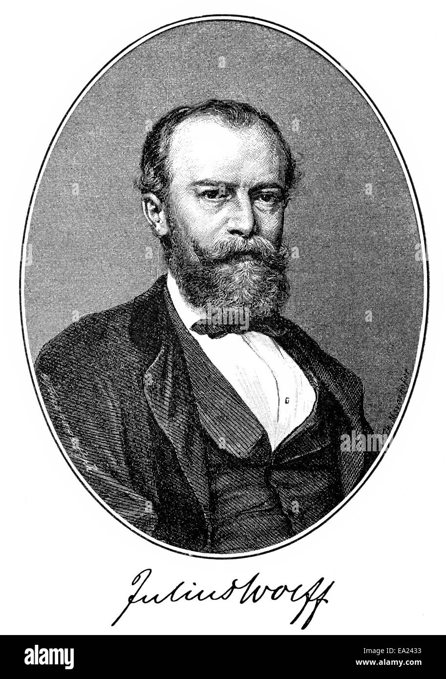 Julius Wolff, 1834 - 1910, poeta y escritor alemán, Portait von Julius Wolff, 1834 - 1910, ein deutscher Dichter und Schriftste Foto de stock
