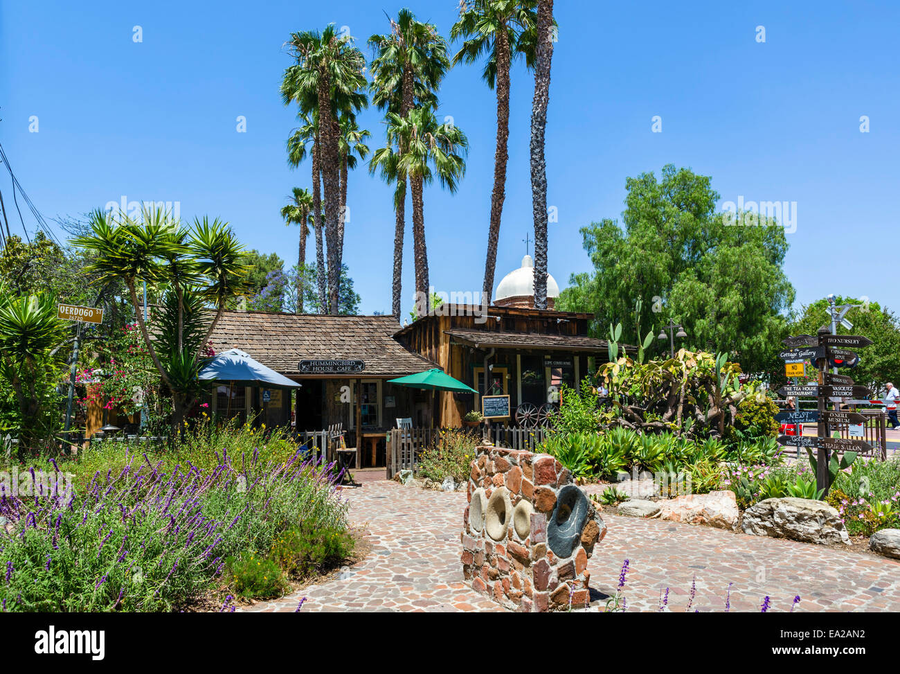 Los ríos Street, Distrito Histórico, San Juan Capistrano, en el condado de Orange, California, EE.UU. Foto de stock