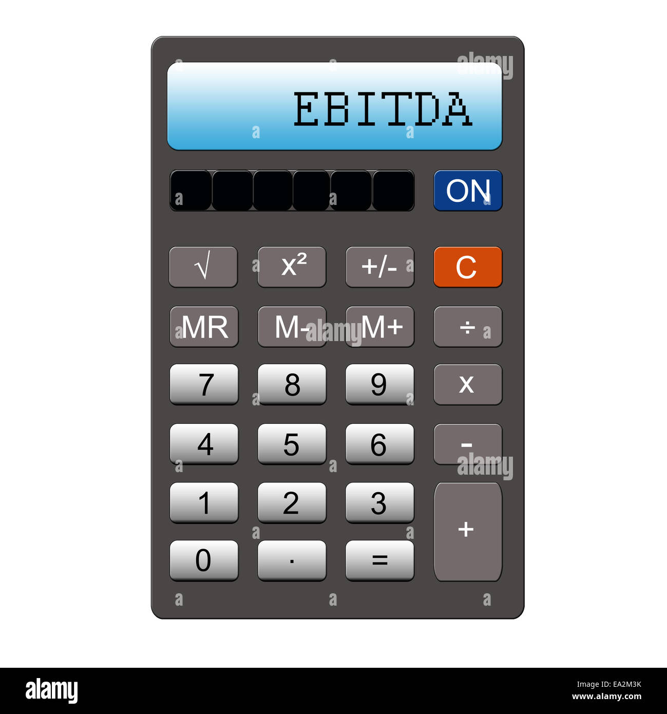 Negro y gris Calculadora EBITDA haciendo un gran concepto contable  Fotografía de stock - Alamy