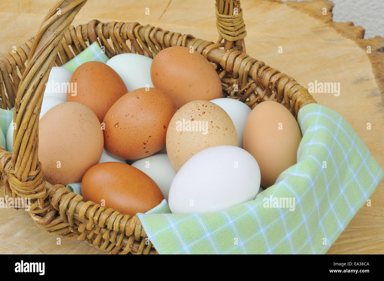 Huevos de gallina Foto de stock