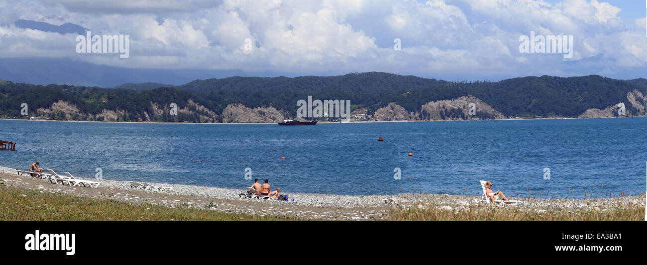 La costa del mar Negro, Abjasia Pitsunda, Foto de stock