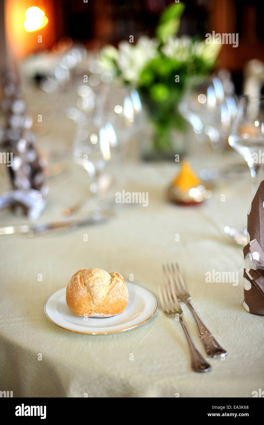 Cena gourmet francés en el sur de Francia. Foto de stock