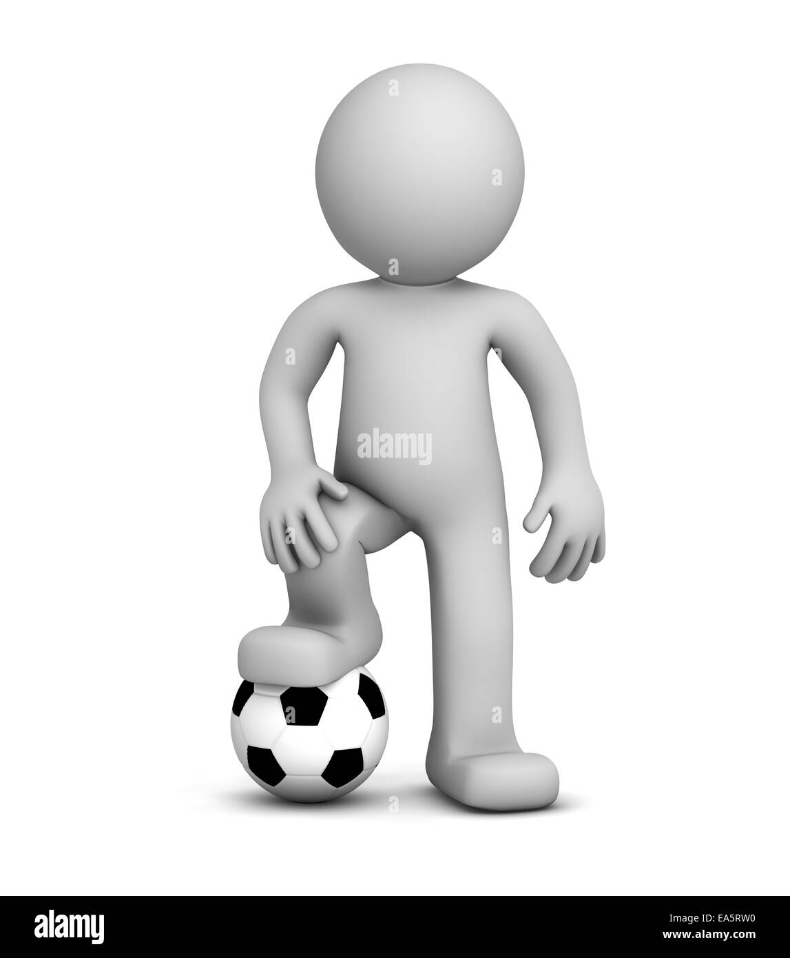 Jugador de fútbol en 3d. Aislado Fotografía de stock - Alamy