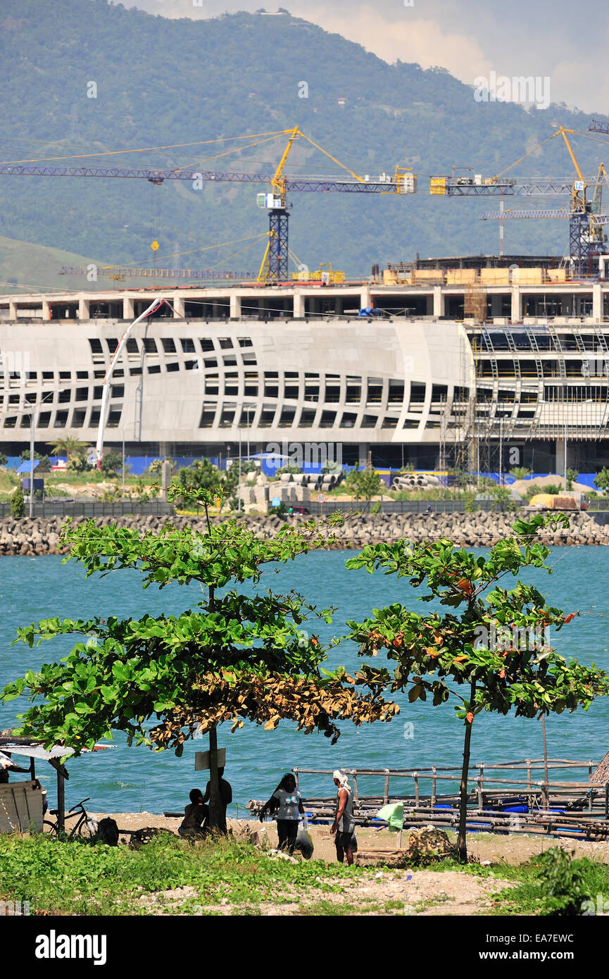 Nuevo SM Seaside City Mall en construcción Cebu, Filipinas Foto de stock