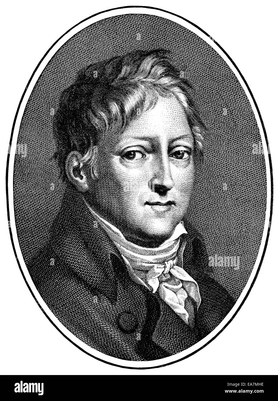 Moritz August von Thuemmel, 1738 - 1817, un escritor alemán, Portait von Moritz August von Thümmel (1738 - 1817), ein deutscher Sch Foto de stock