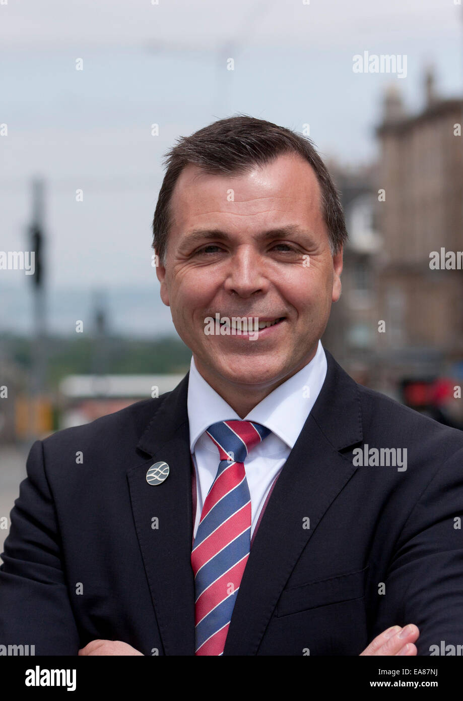 Un retrato de Ian Craig, Director Ejecutivo de transporte de Edimburgo. Los tranvías de Edimburgo los servicios de pasajeros de la marca Edimburgo Foto de stock