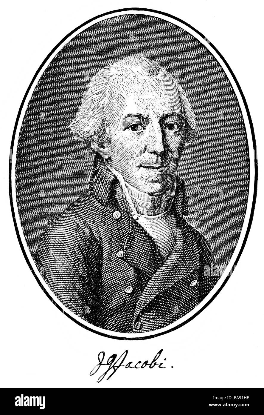 Johann Georg Jacobi, 1740 - 1814, un poeta y escritor alemán, Johann Georg Jacobi (1740 - 1814 ), ein deutscher Dichter und Publiz Foto de stock