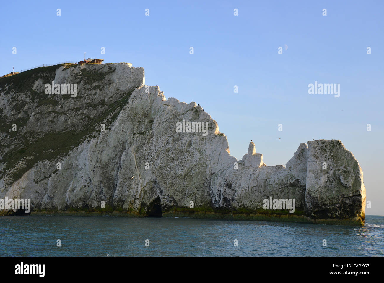 Las Agujas, en la Isla de Wight, Inglaterra, Reino Unido Foto de stock