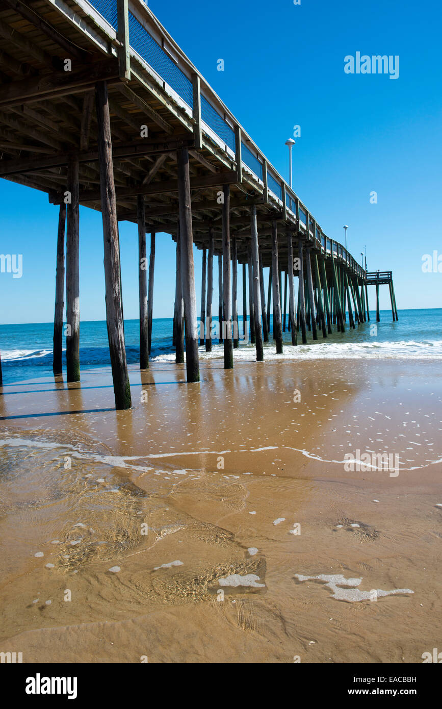 El muelle de pesca en Ocean City, Maryland, EE.UU. Foto de stock