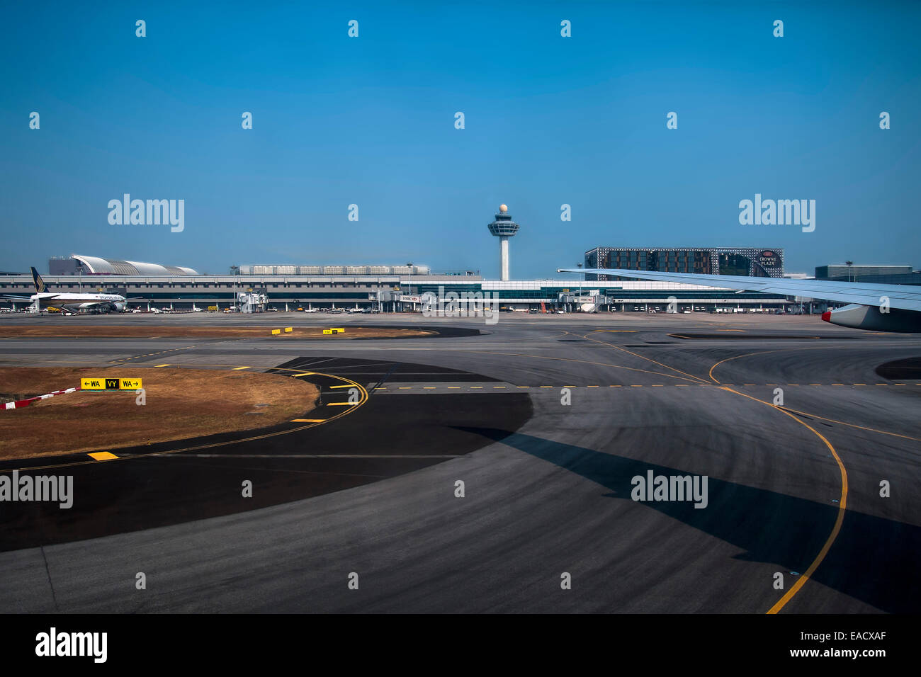 El aeropuerto Changi de Singapur Foto de stock
