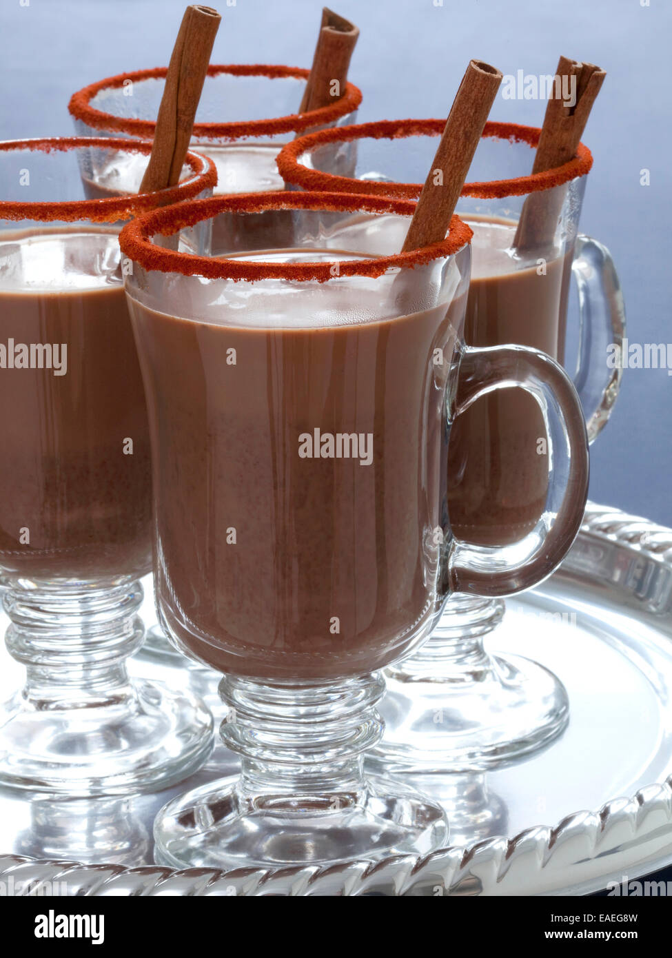 Chocolate caliente especiado Foto de stock