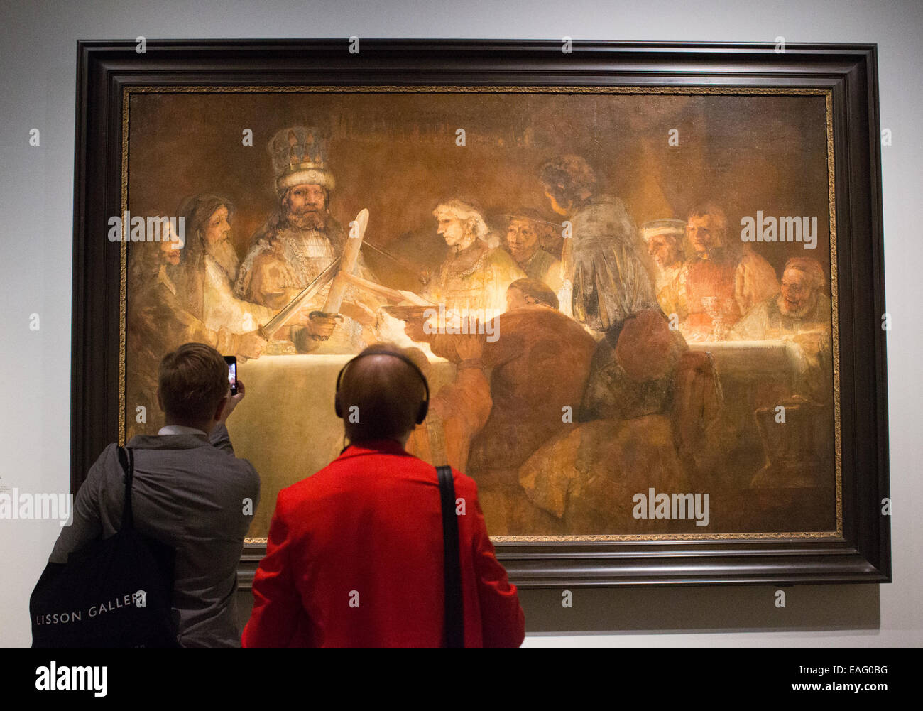 Pinturas de Rembrandt Harmenszoon van Rijn en la Galería Nacional de Londres Foto de stock