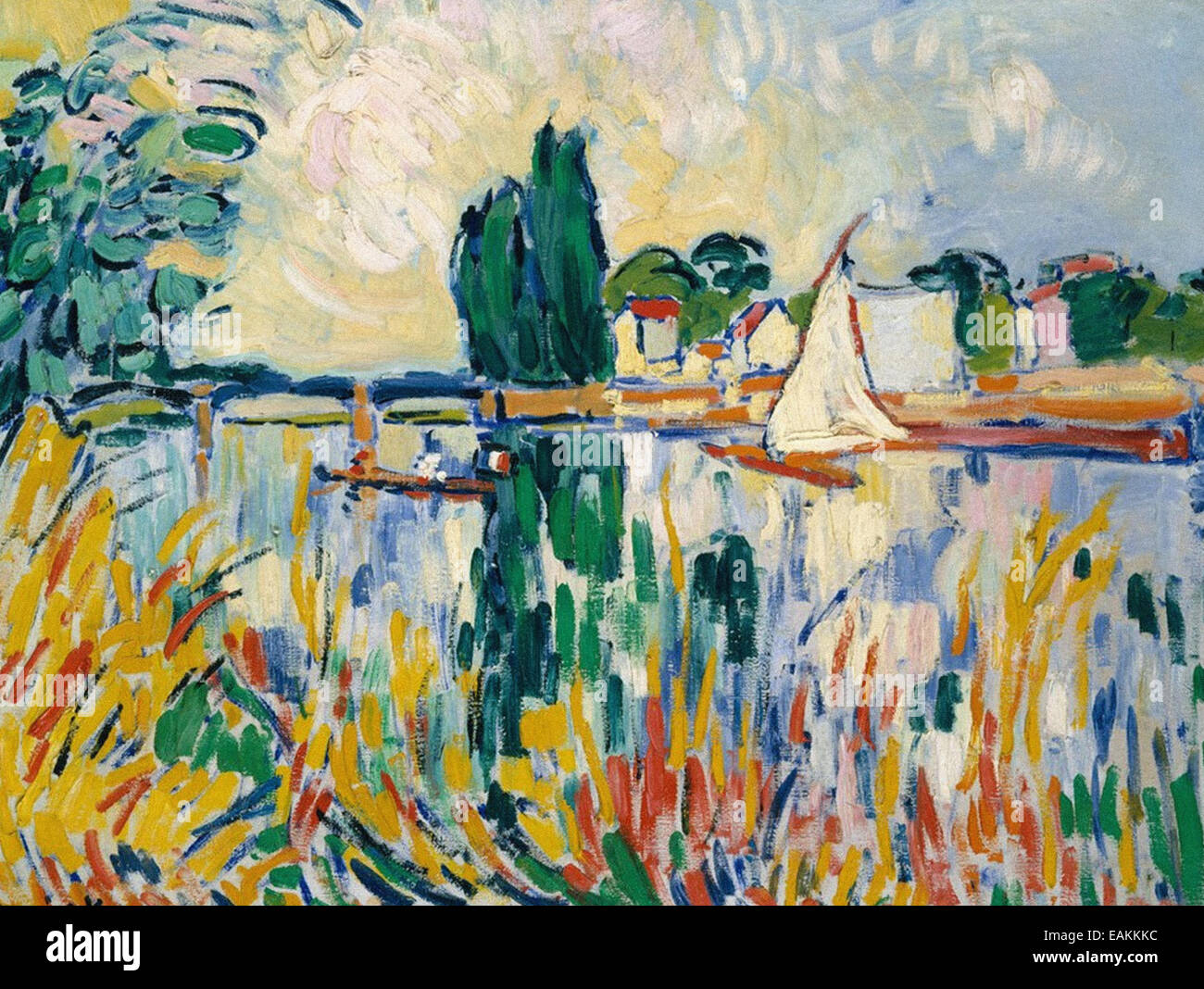 Maurice de Vlaminck barcos por el Sena en Chatou Fotografía de stock Alamy