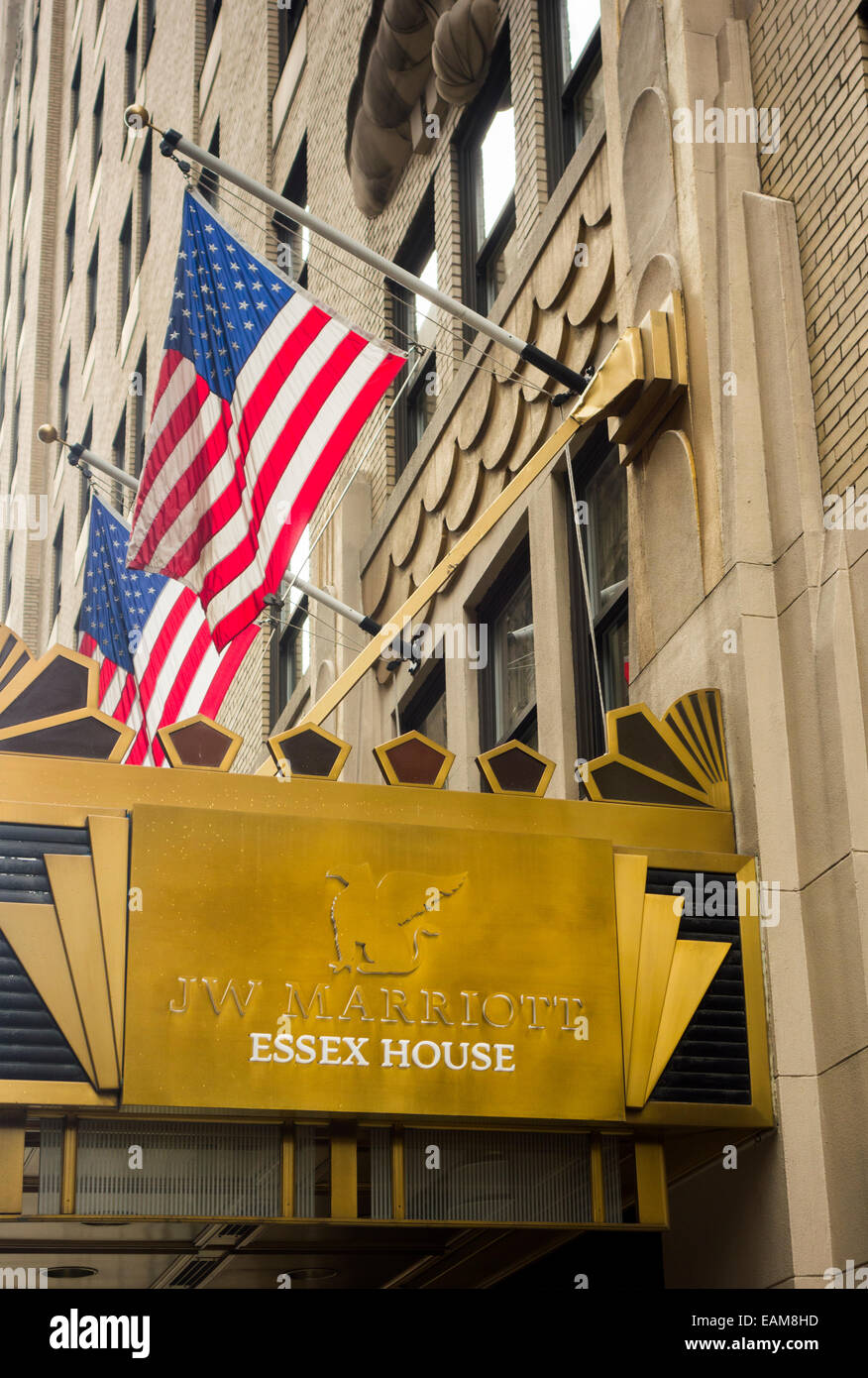 El Essex House hotel JW Marriott en la Ciudad de Nueva York Foto de stock