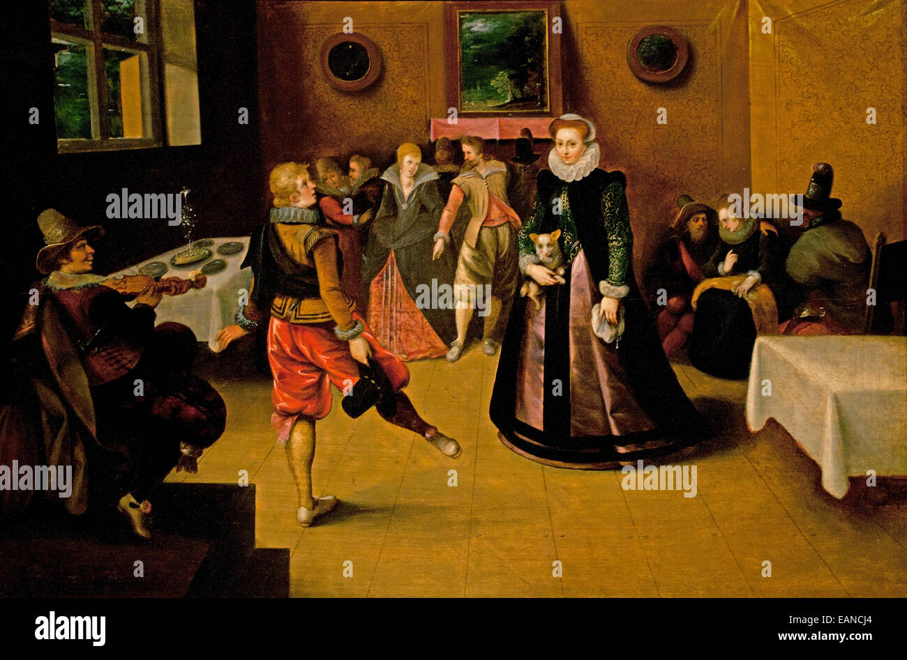 Escena de Danza - danza escénica Hieronymus Francken 1578 - 1623 Bélgica la barroca flamenca Foto de stock