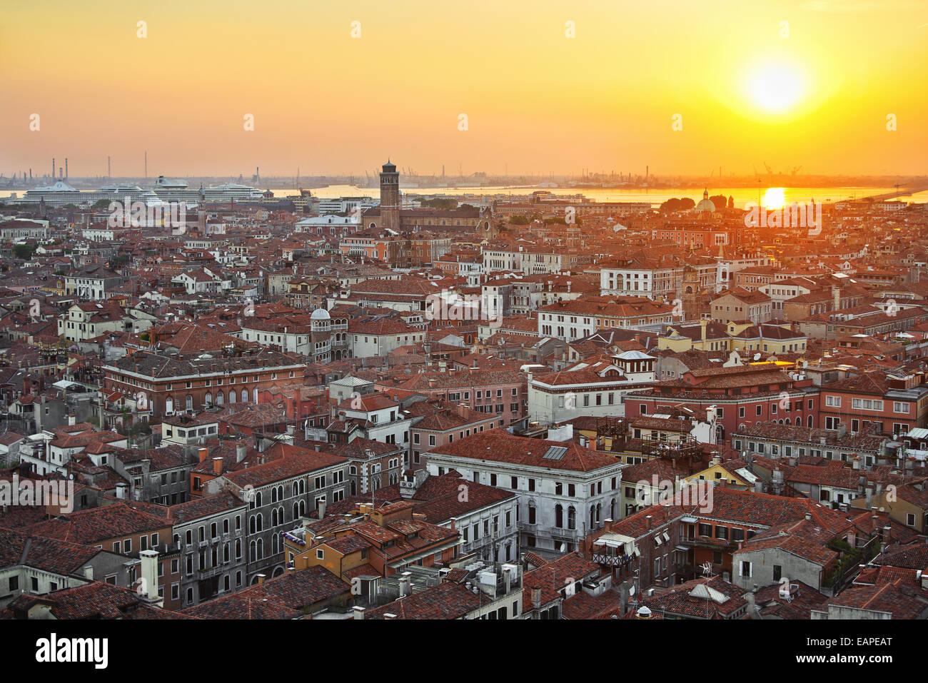 Vista de Venecia desde la parte superior Foto de stock