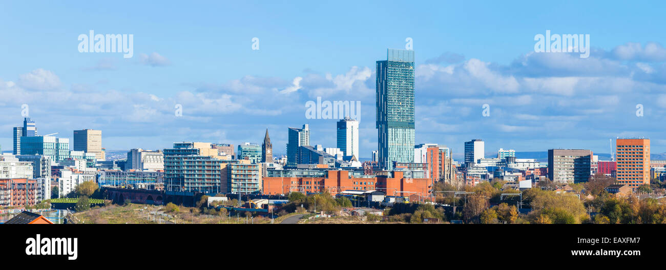 Manchester skyline Beetham Tower y horizonte de Manchester Manchester Manchester Reino Unido Inglaterra GB Europa UE Foto de stock