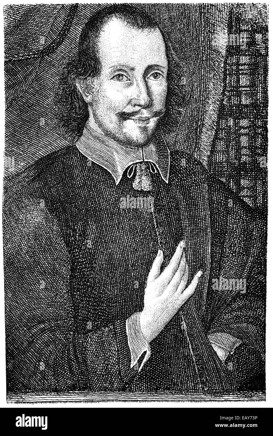 Simon Dach, 1605 - 1659, un poeta alemán de la época barroca, Simon Dach (1605 - 1659), ein deutscher Dichter der Barockzeit Foto de stock