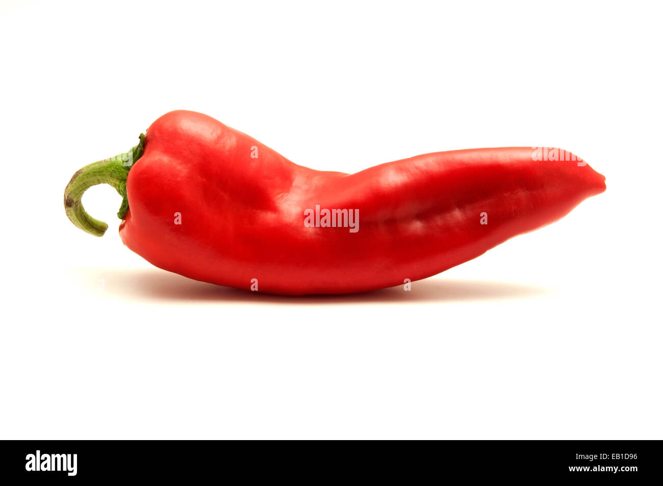 Pimiento dulce italiano sobre un fondo blanco. Foto de stock