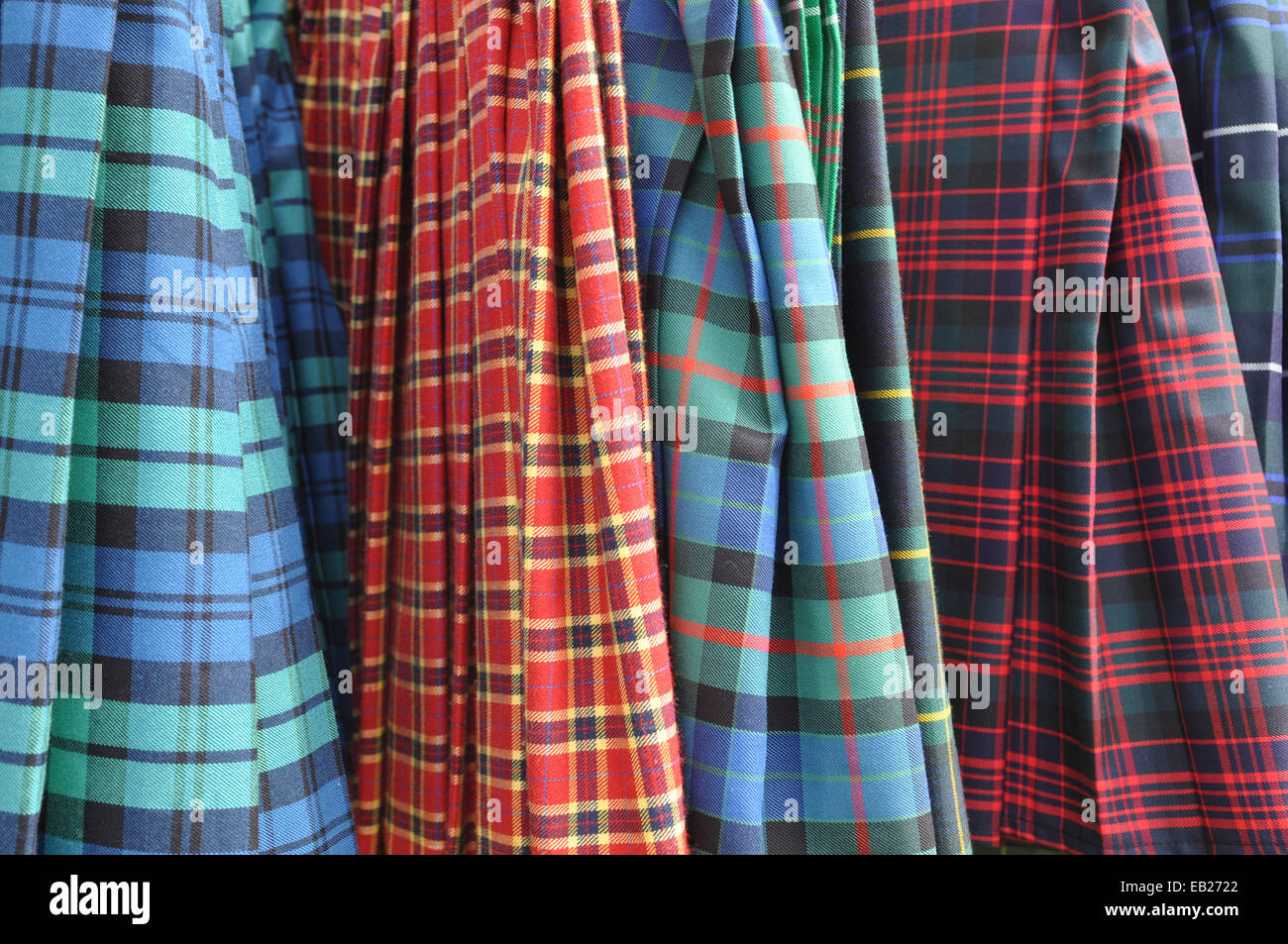 Escocés faldas escocesas Foto de stock