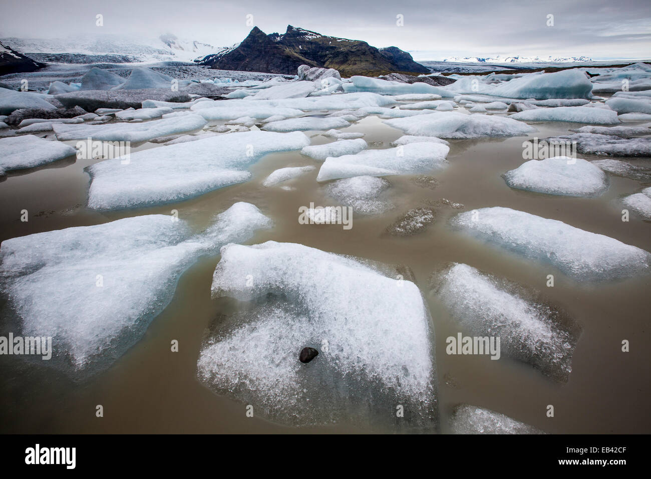 Laguna glaciar Fjallsárlón, Islandia Foto de stock