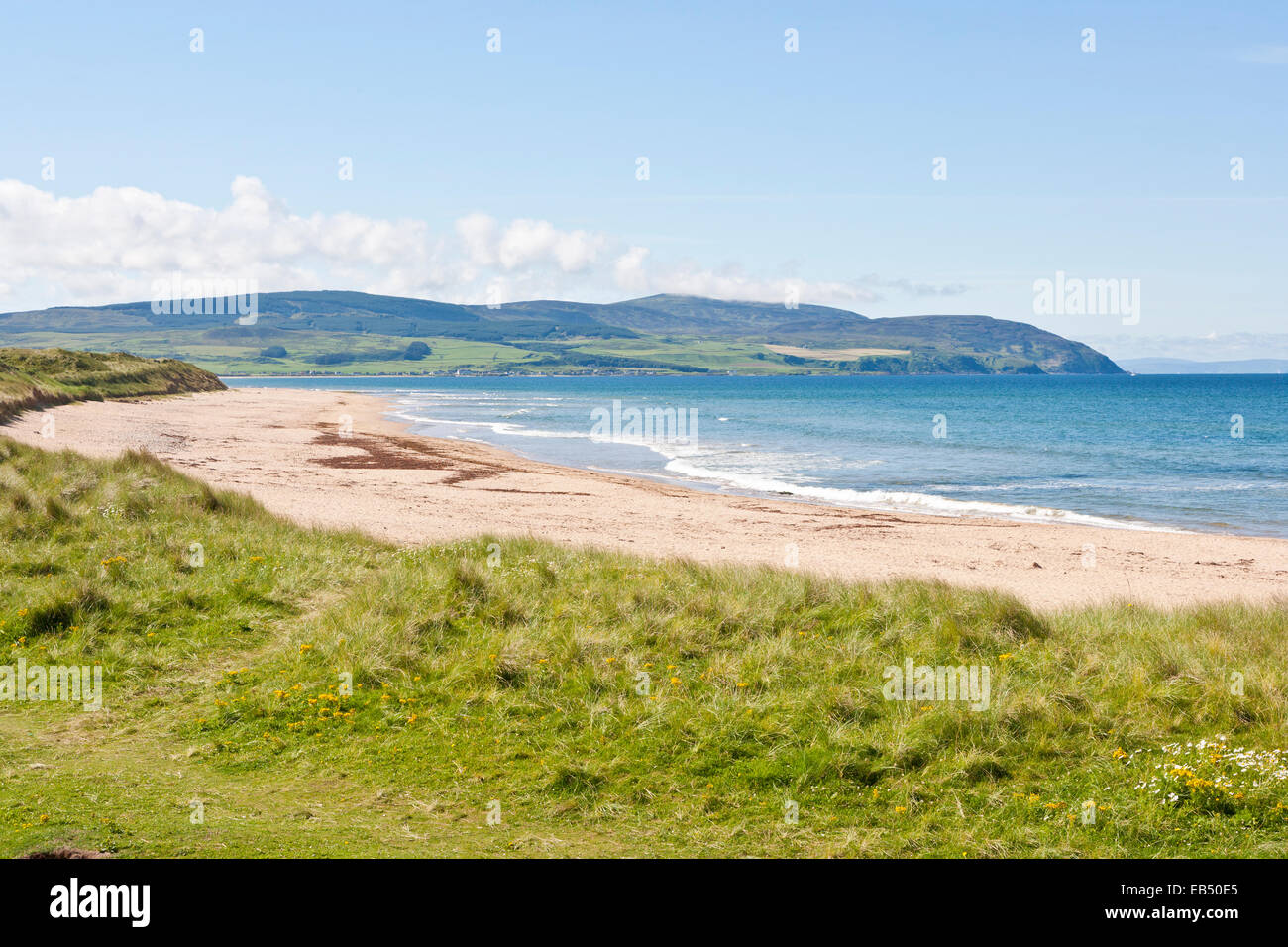 Vista de la playa de Westport en Kintyre en Escocia Argyll Foto de stock
