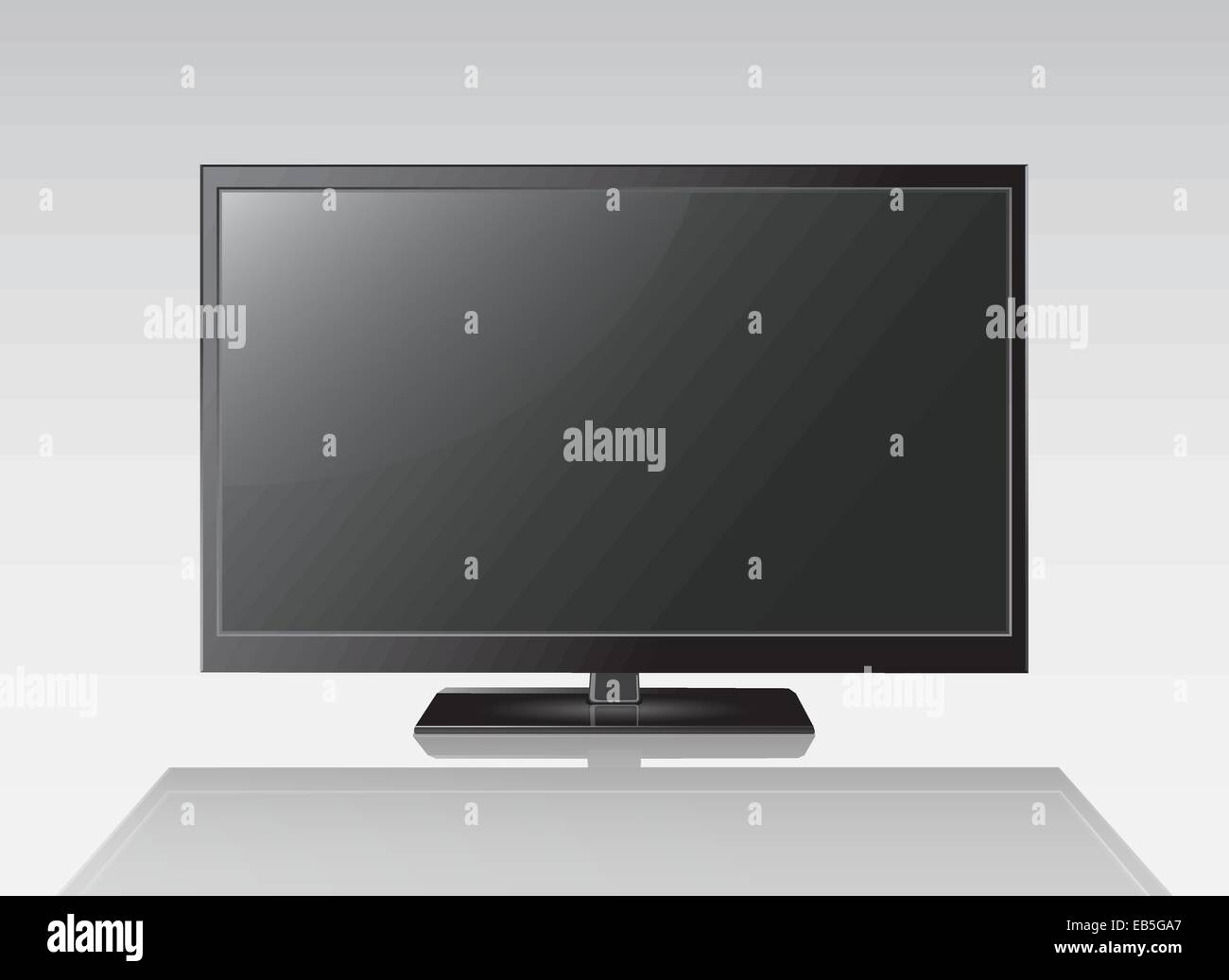 Vector de pantalla en blanco negro grande. Ilustración del Vector