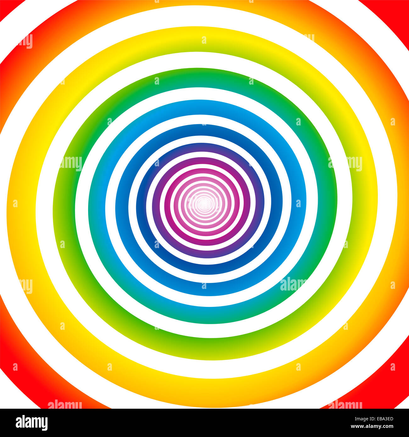 Espiral de gradiente de colores del arco iris. Foto de stock