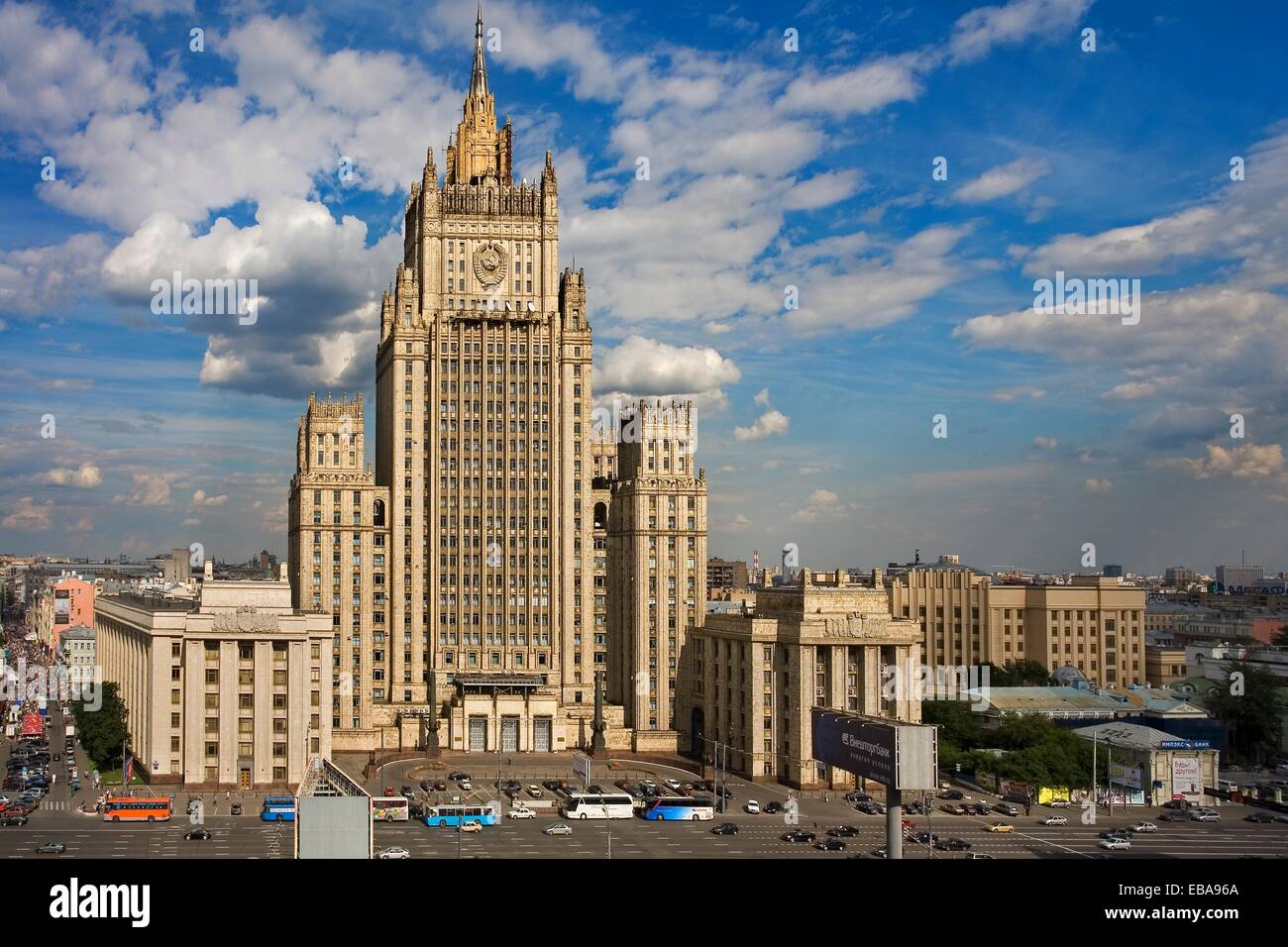 Stalin era de rascacielos "Ministerio de Relaciones Exteriores edificio rascacielos era de Stalin, Moscú, Rusia. Foto de stock