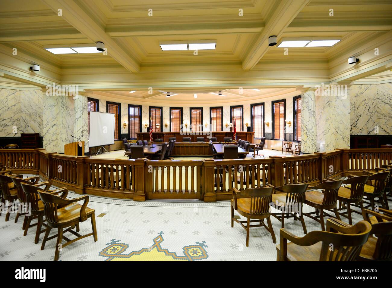 Tribunal Supremo Sala Jackson Mississippi State Capitol MS US Foto de stock