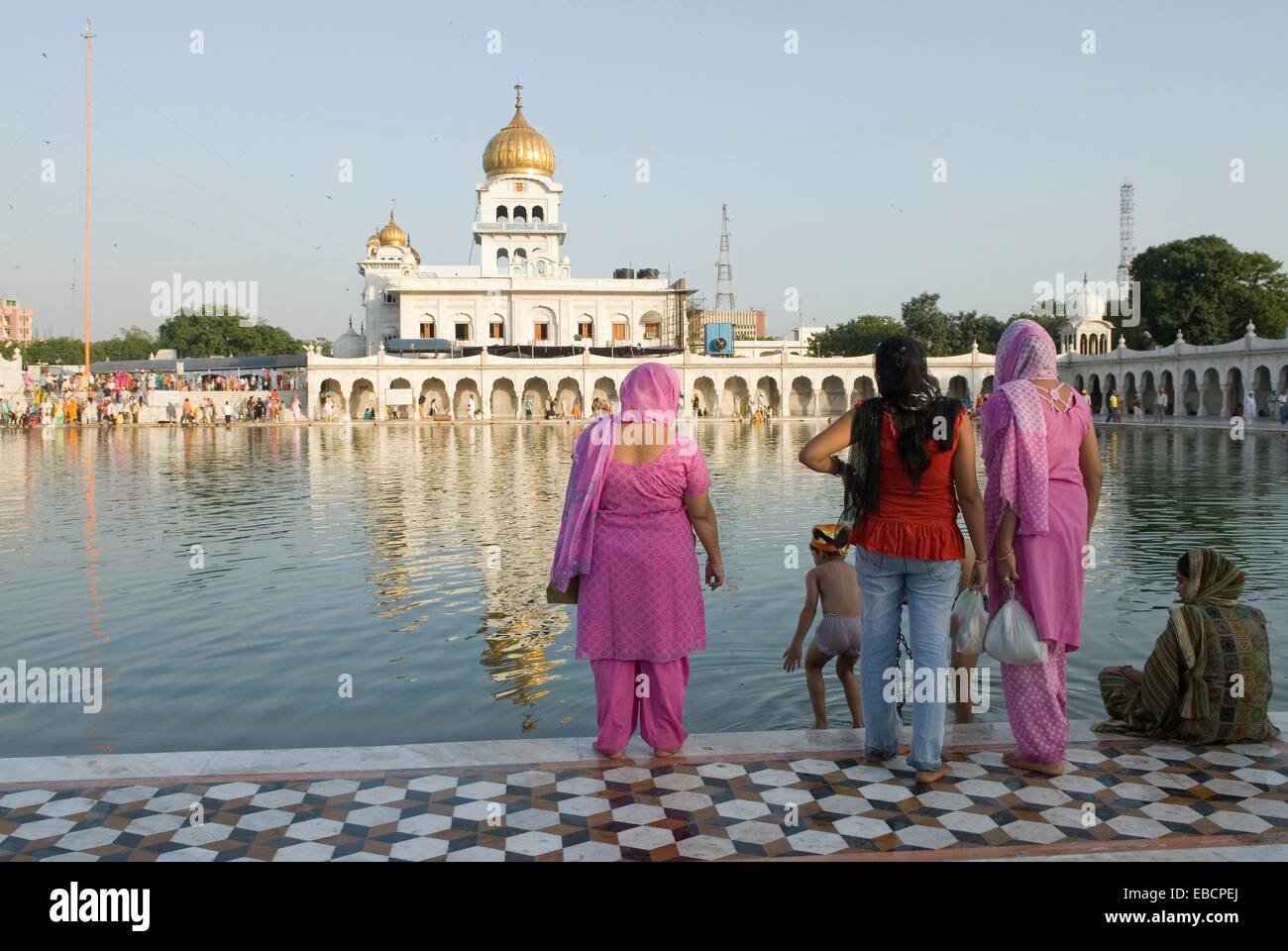 Asia arquitectura bangla capital imagen color considerado Delhi gurudwara seguidor horizontal santa casa de culto India Indian Foto de stock