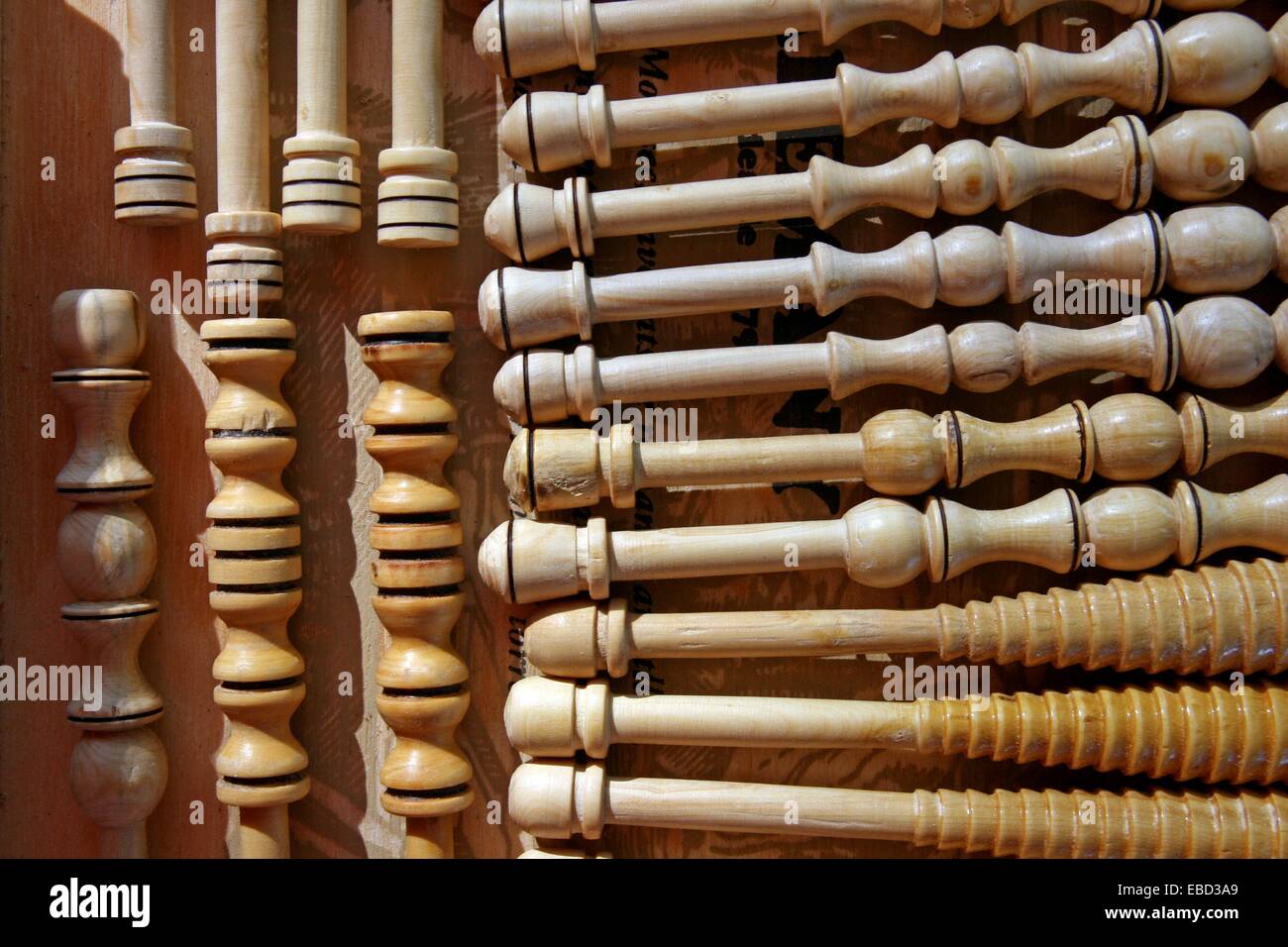 encajes de bolillos de madera Fotografía de stock - Alamy