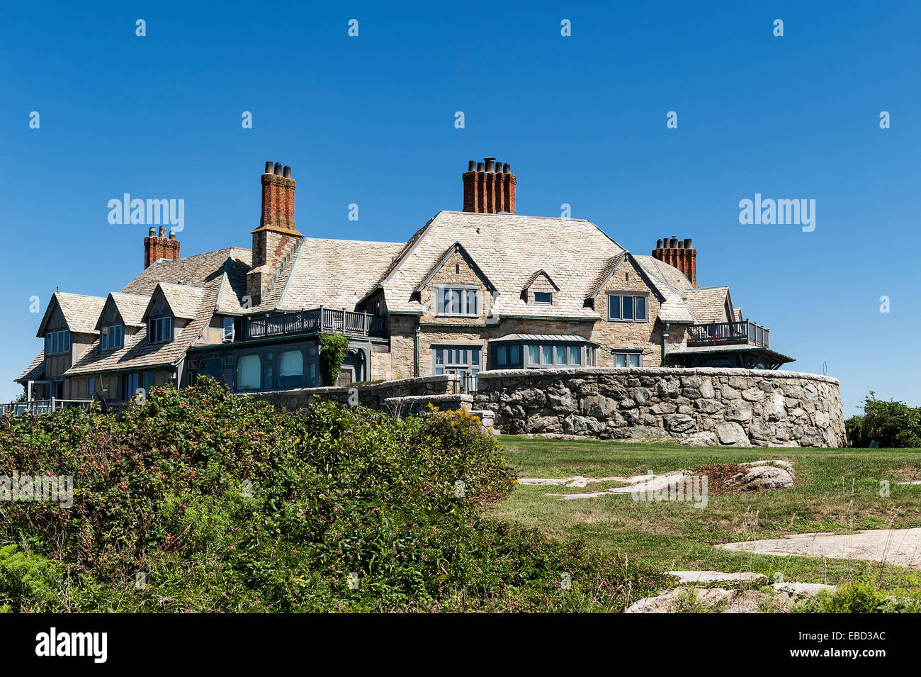 Cliff Walk mansion, Newport, Rhode Island, Rhode Island, EE.UU. Foto de stock