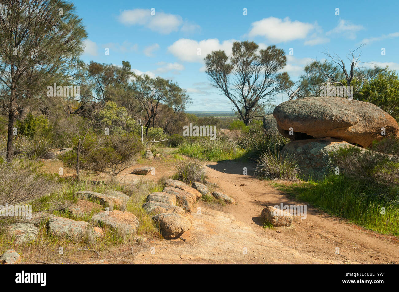 Vista desde Hyden Rock, Hyden, WA, Australia Foto de stock