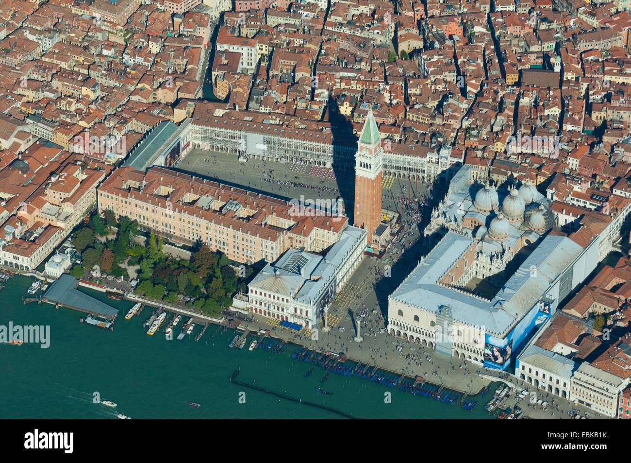 Vista aérea de la Piazza San Marco, Venecia, Italia, Europa Foto de stock