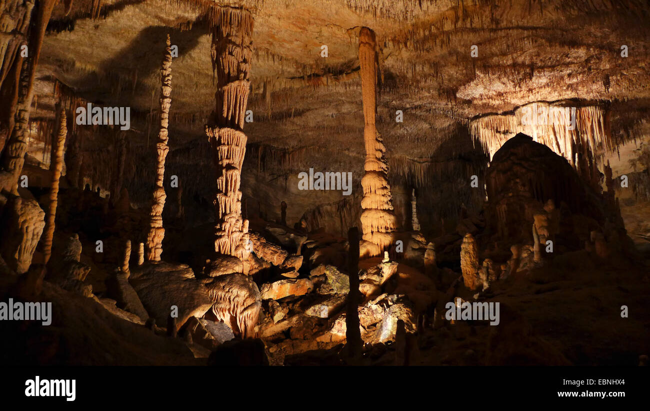 Cuevas del Drach, Cueva del Dragón, España, Balearen, Mallorca, Porto Christo Foto de stock