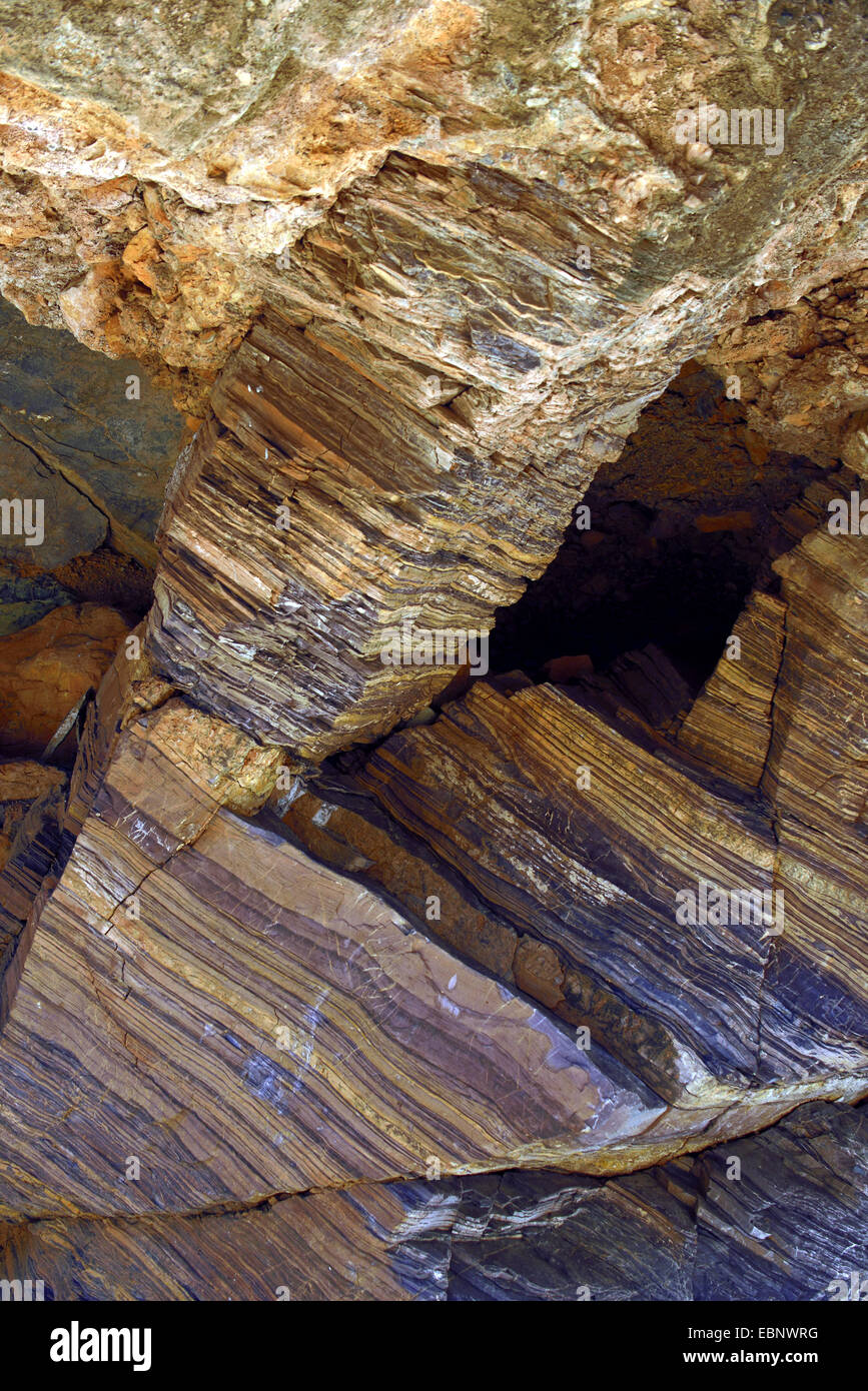 Rock en el parque nacional de las montañas de Naukluft Naukluftberge, Namibia, Namib Naukluft National Park Foto de stock