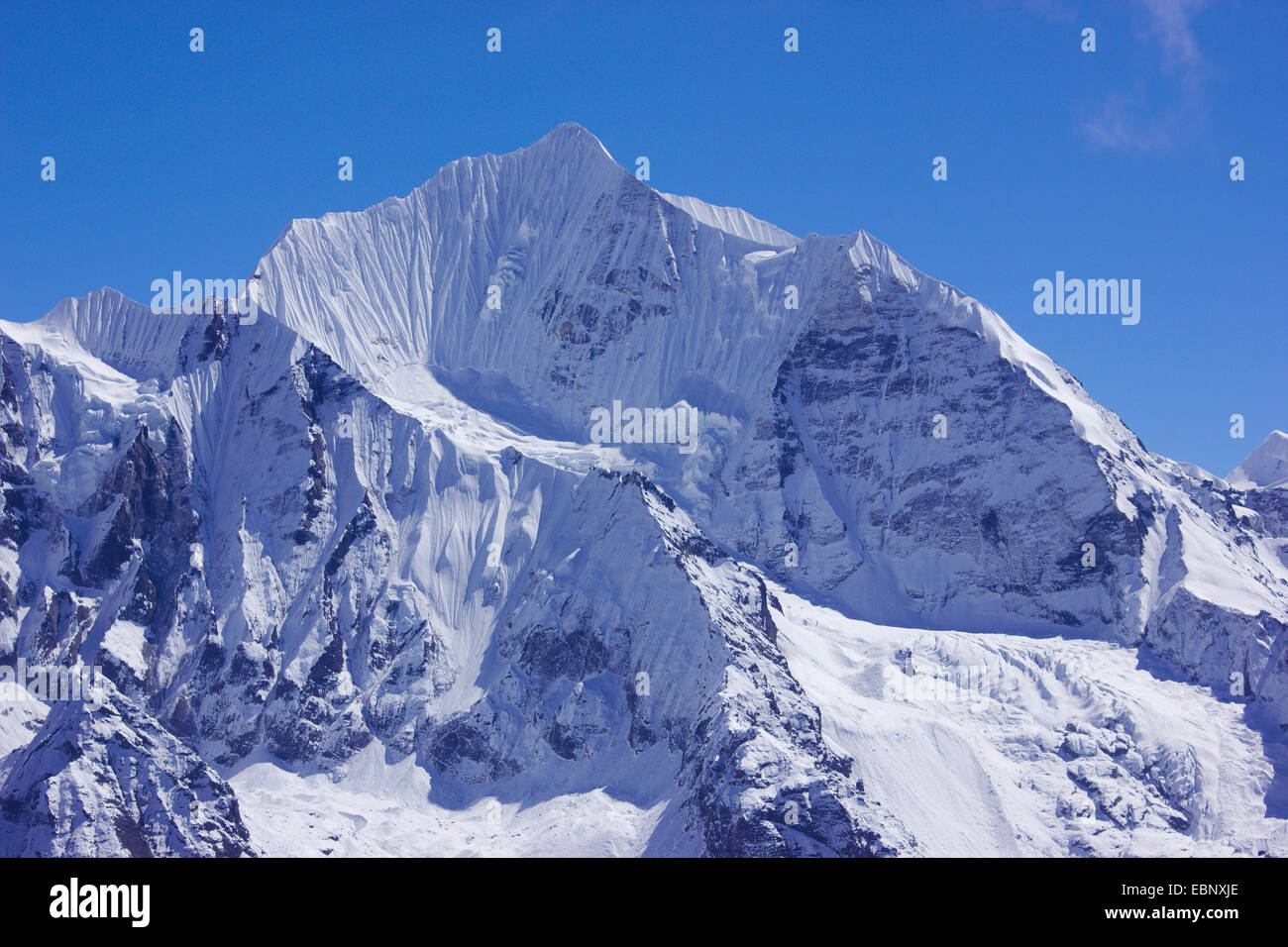 Visto desde Gangchempo Tsergo Ri, Nepal Langtang Himal Foto de stock