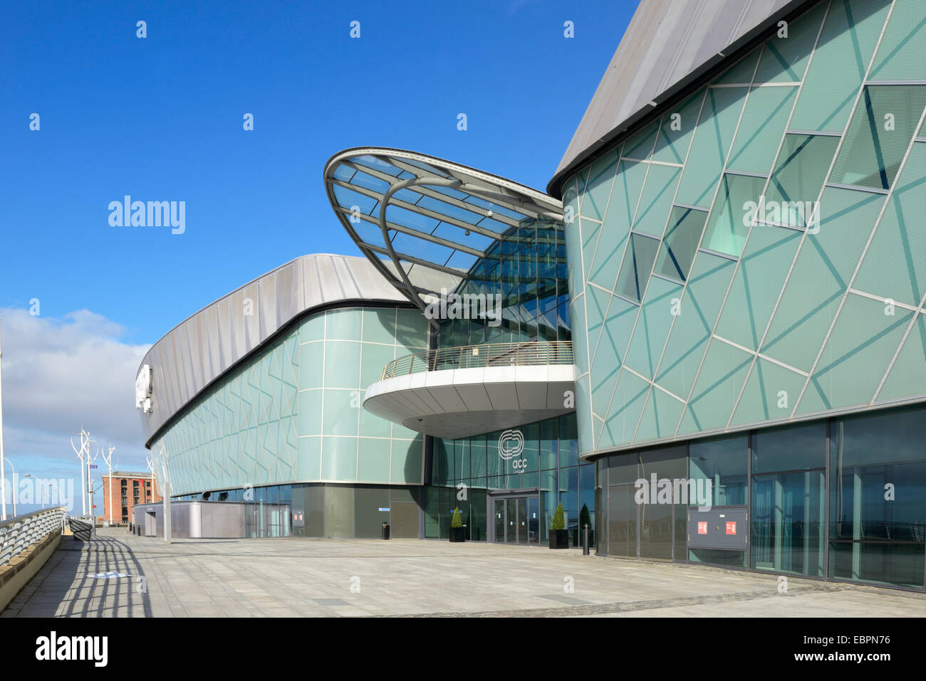 Echo Arena y BT Convention Centre, ACC Liverpool, Kings Dock, Liverpool, Merseyside, Inglaterra, Reino Unido, Europa Foto de stock