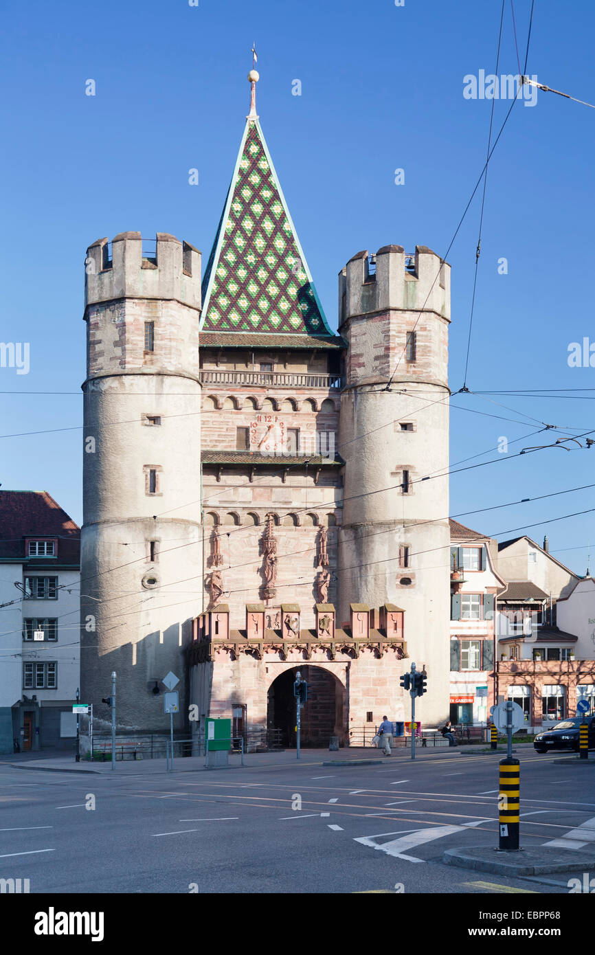 Puerta Spalentor, Basilea, Cantón Stadt Basel, Suiza, Europa Foto de stock
