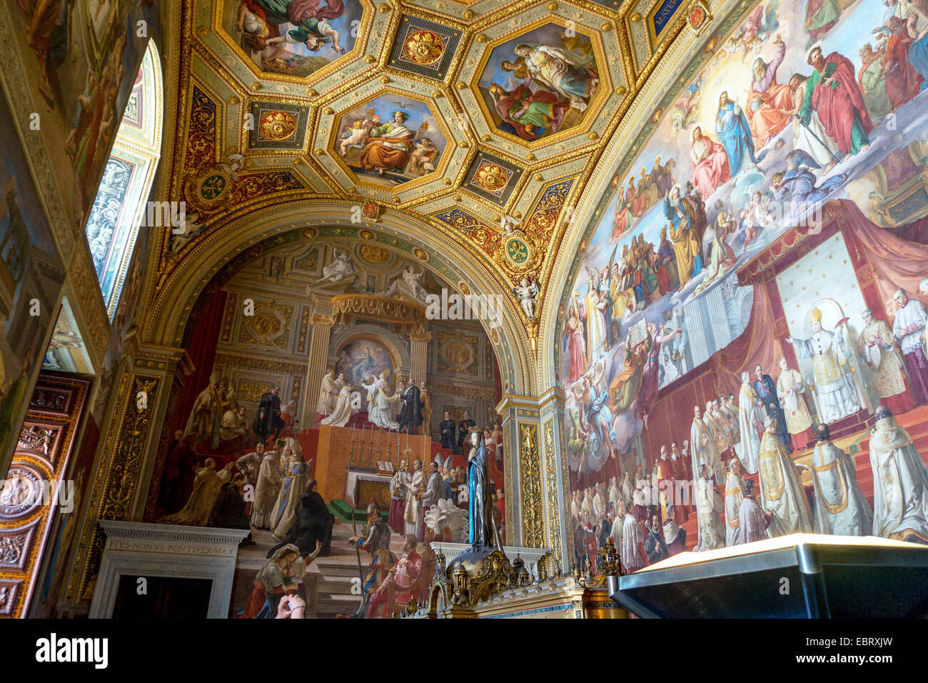 Ciudad del Vaticano: La Cappella di Urbano VIII. (Capilla de Urbano VIII.) en los Museos Vaticanos. Foto del 4 de septiembre de 2014. Foto de stock