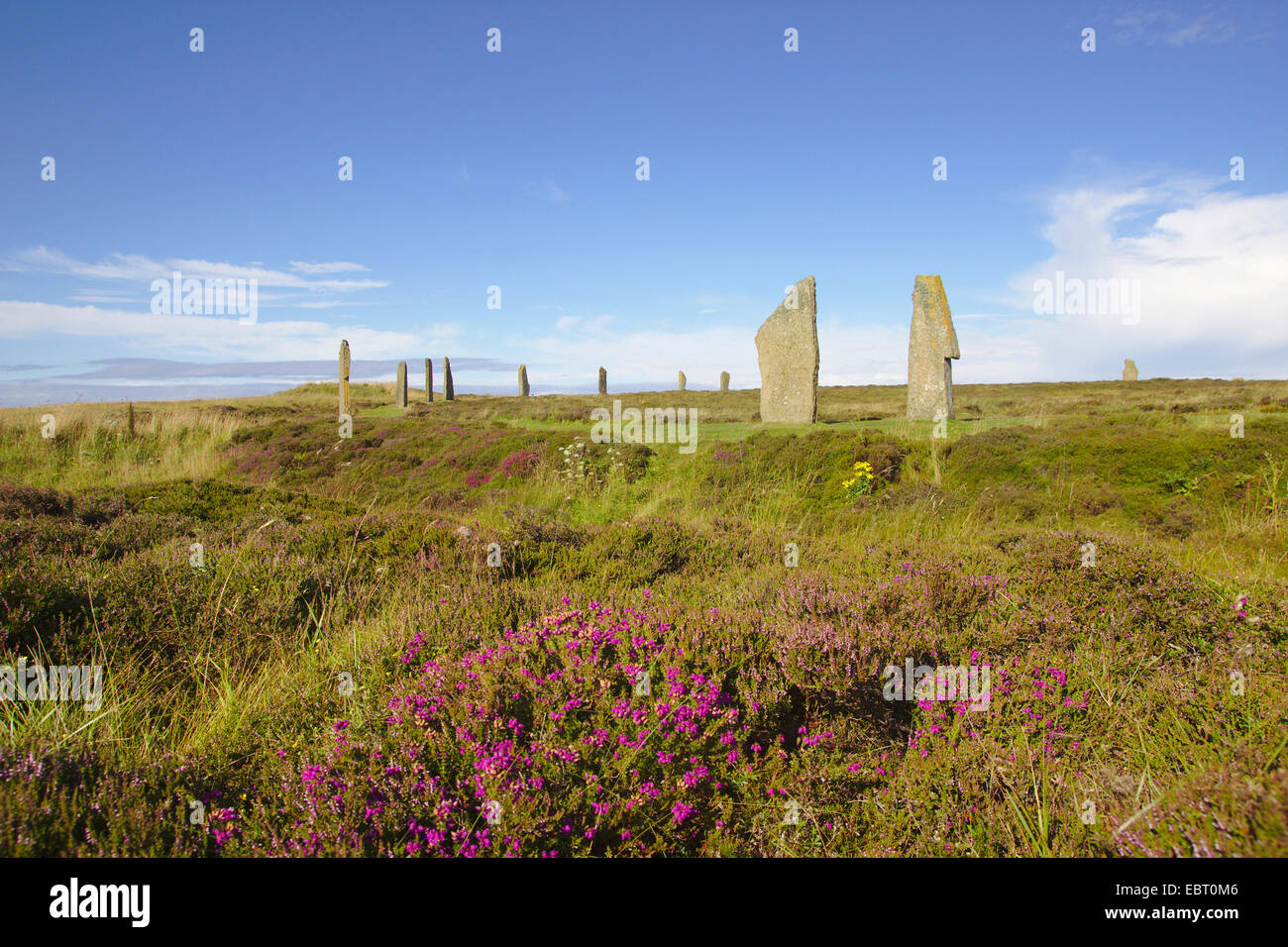 Anillo de Brodgar henge neolítico , Reino Unido, Escocia, las Islas Orcadas, Orkney Continente Foto de stock
