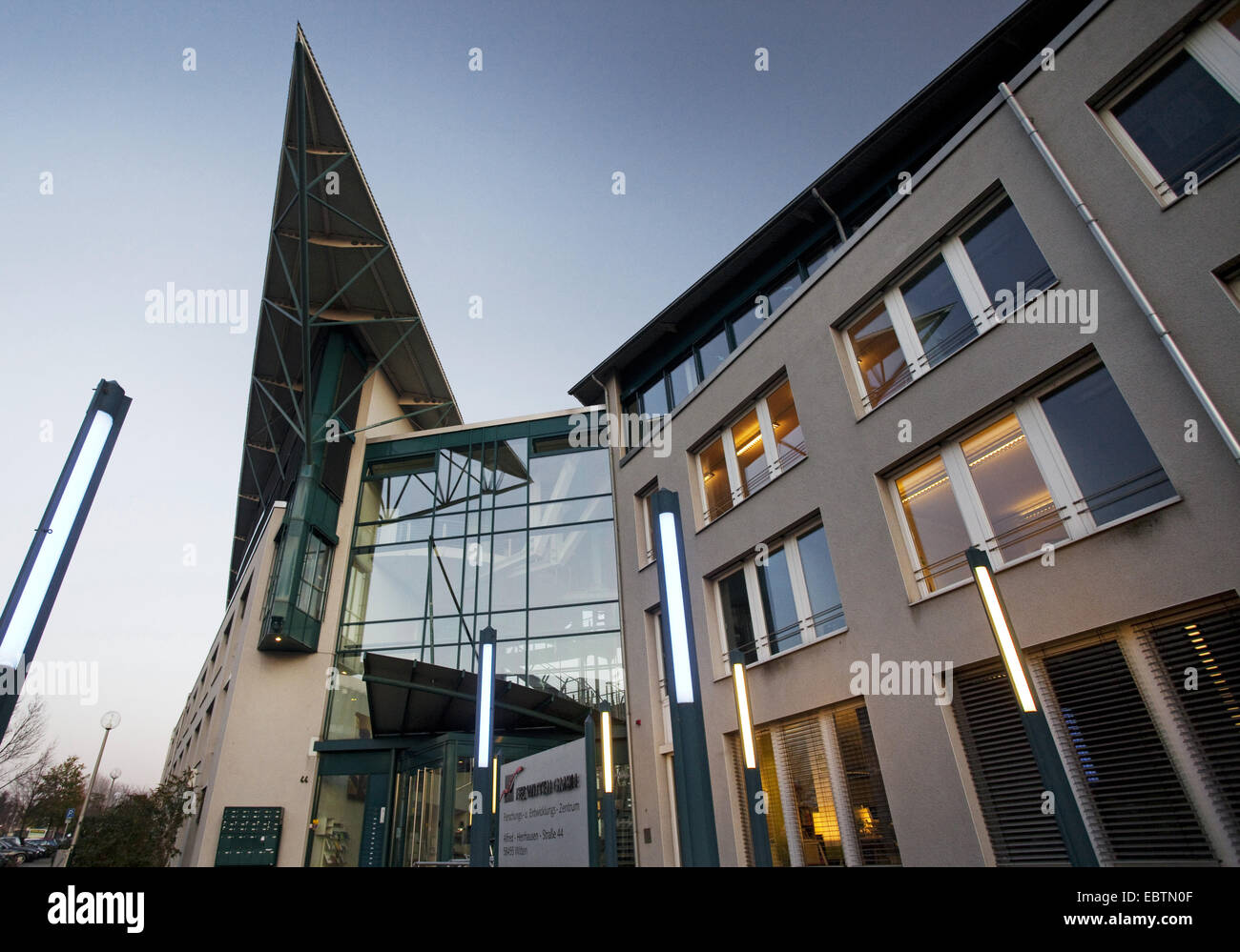 Centro de investigación y desarrollo, Fez, en Alemania, en Renania del Norte-Westfalia, área de Ruhr, Witten Foto de stock