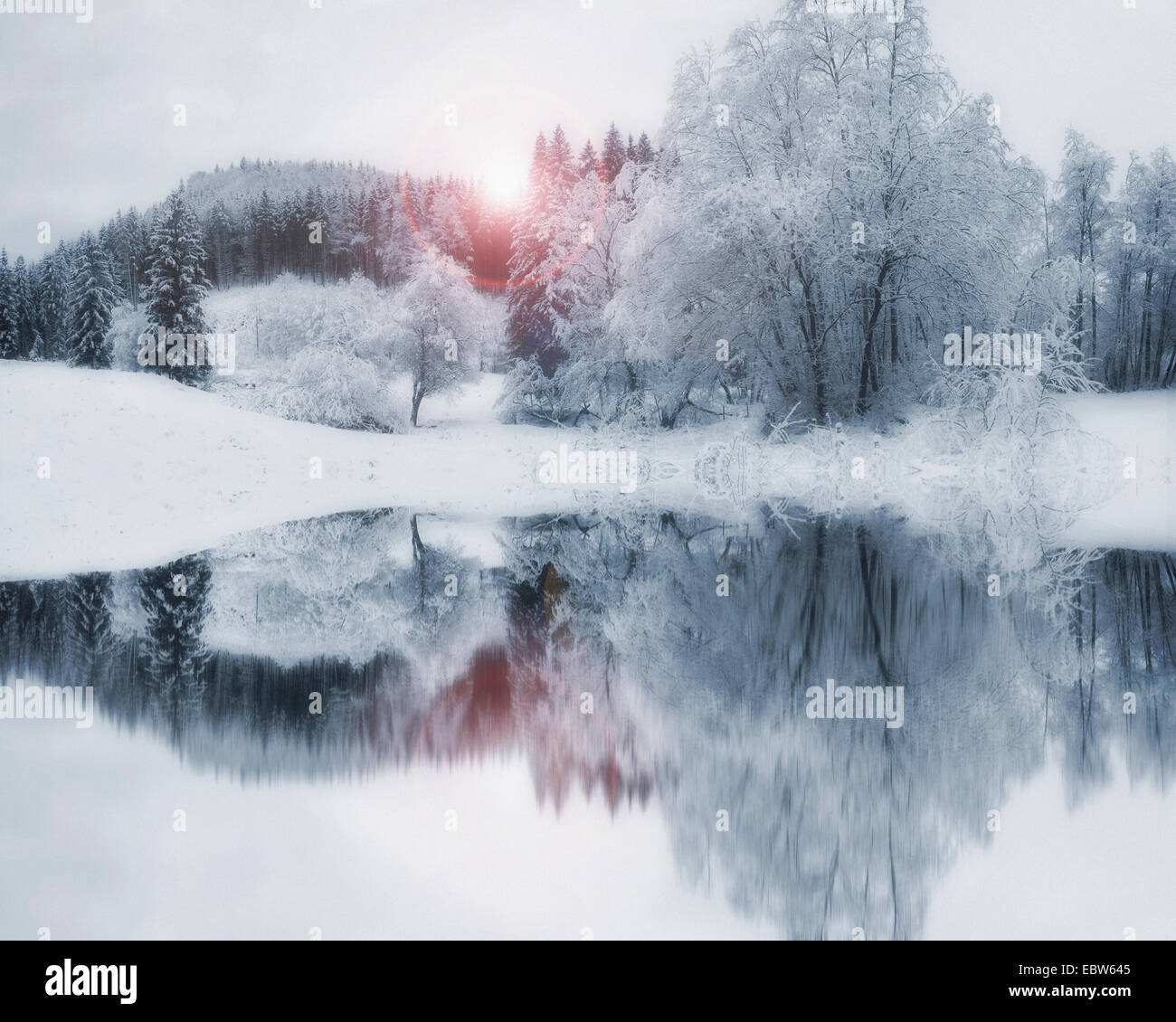 DE - Baviera: Winter Wonderland Foto de stock