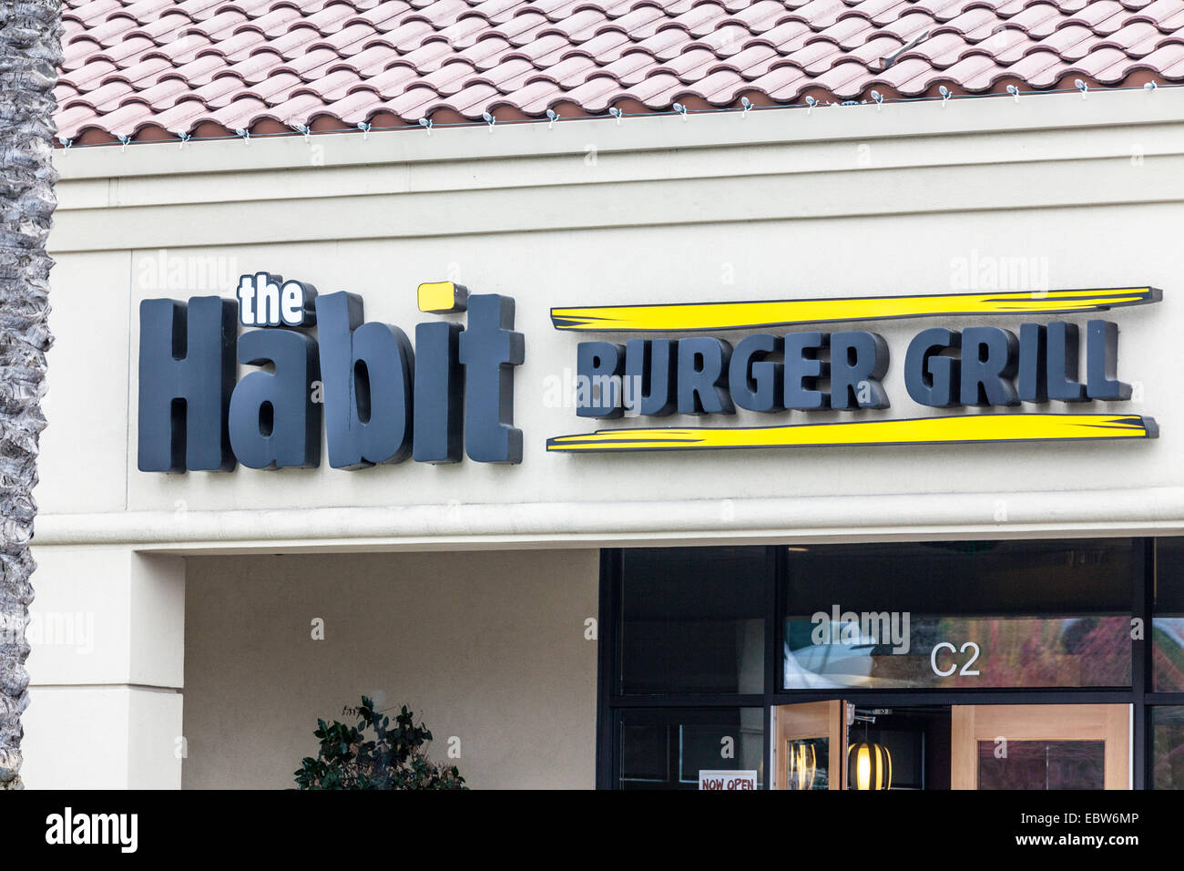 El Hábito Burger Grill en Stockton California Foto de stock