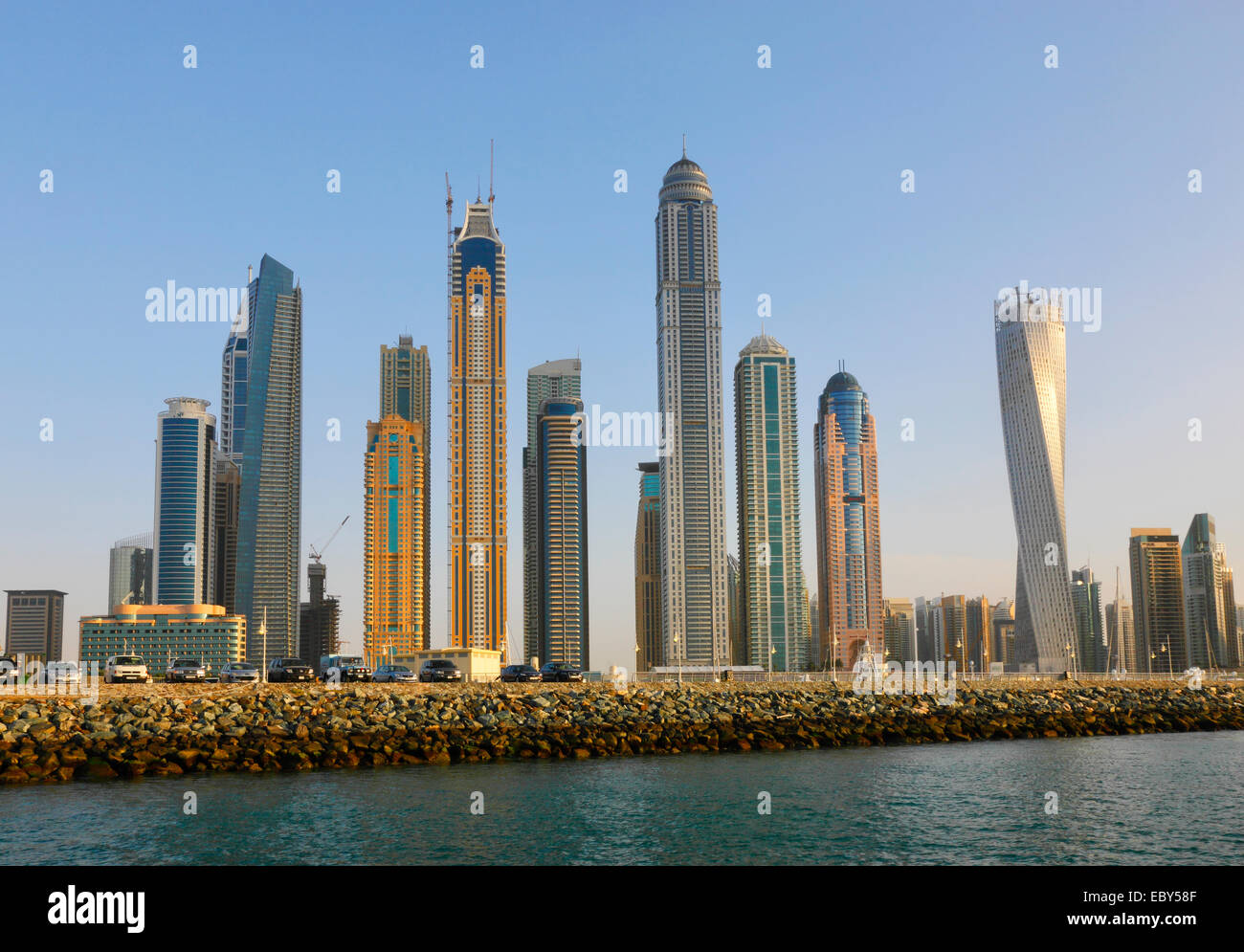 Dubai Marina waterfront Foto de stock