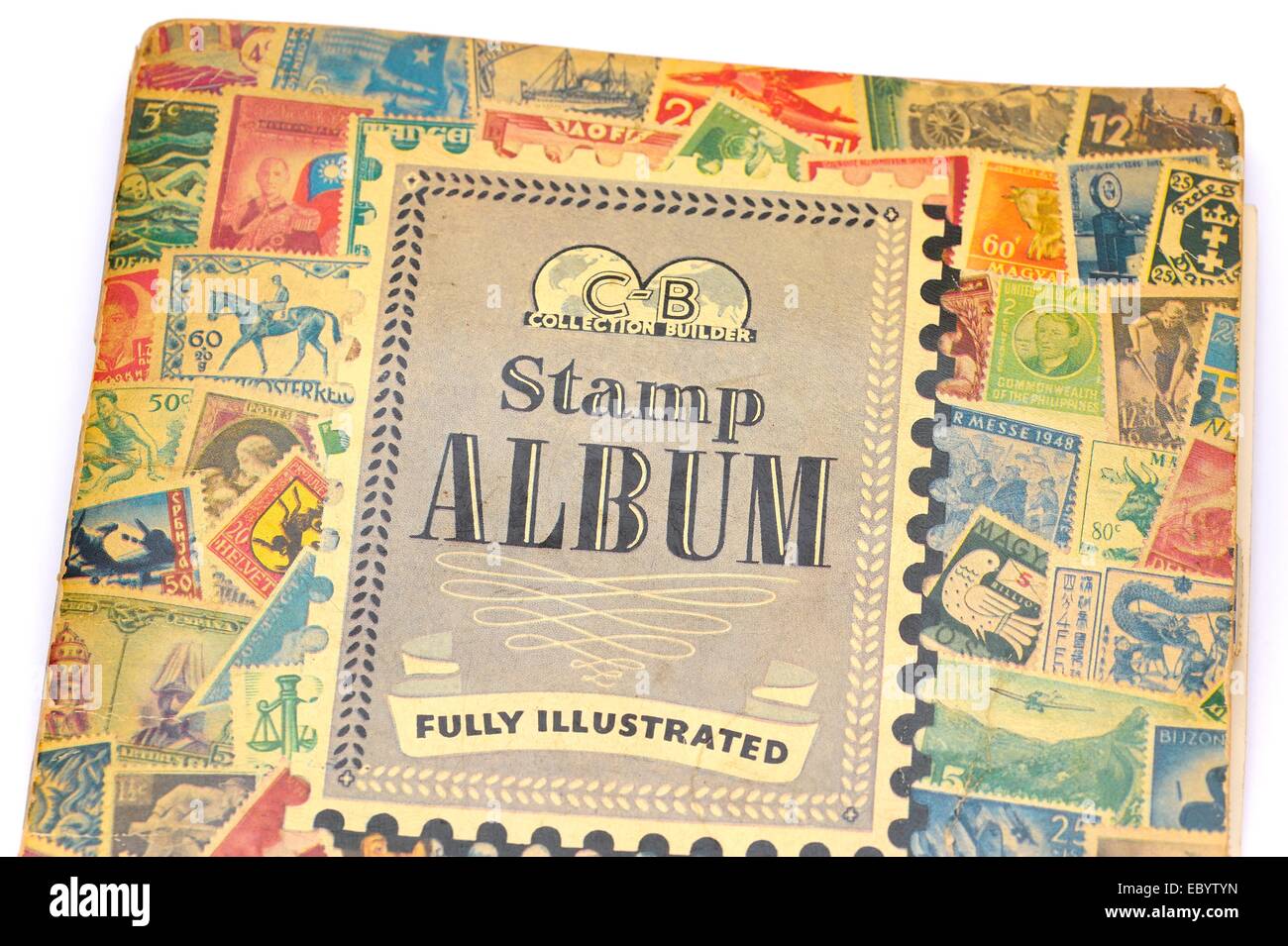Un viejo sello totalmente ilustrado inglés portada del álbum Fotografía de  stock - Alamy