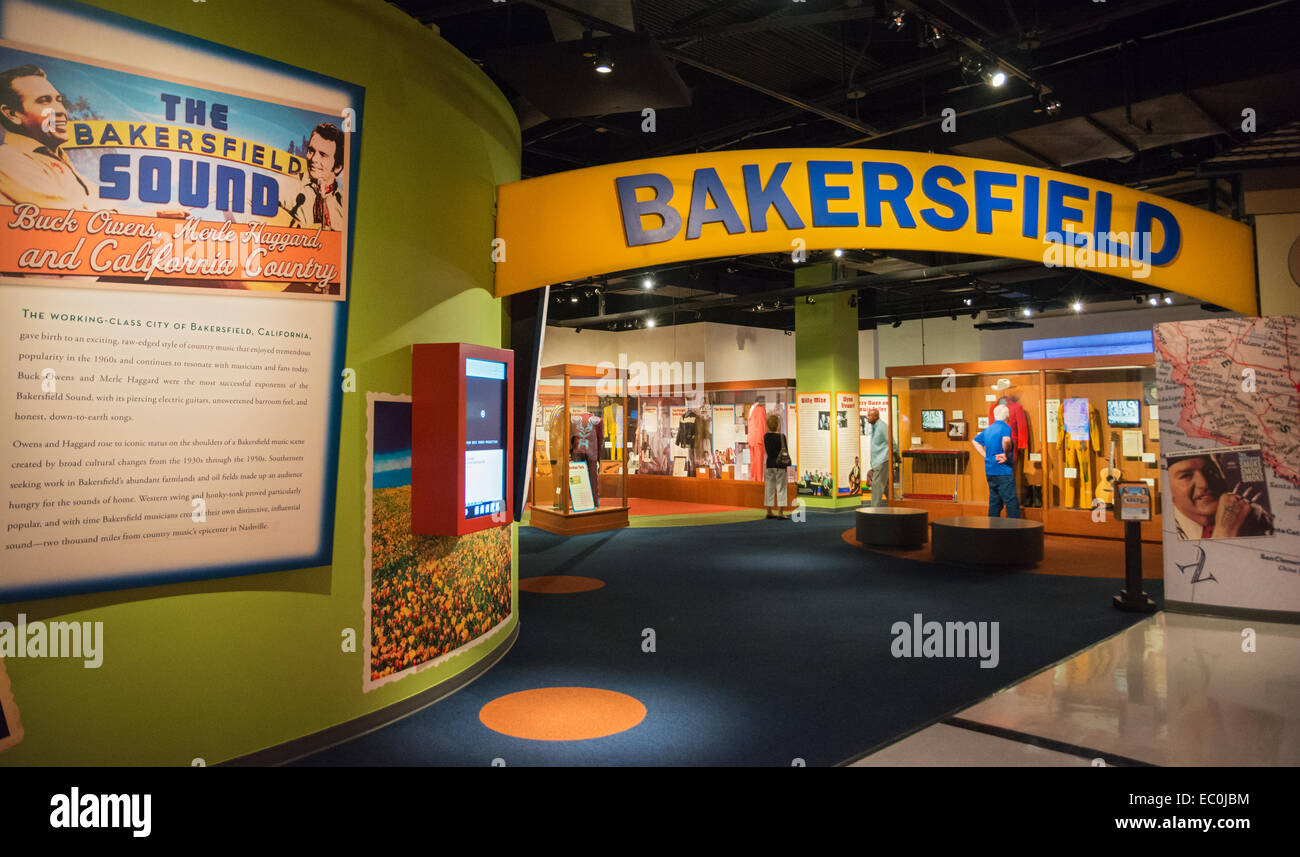 Nashville, Tennessee, Country Music Hall of Fame and Museum, el sonido de Bakersfield exhiben Foto de stock