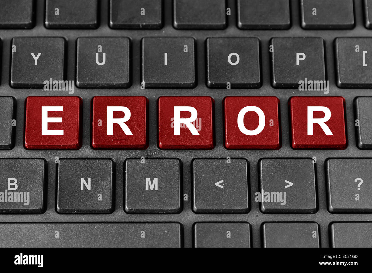 ERROR Rojo palabra en el teclado, el problema concepto Fotografía de stock  - Alamy